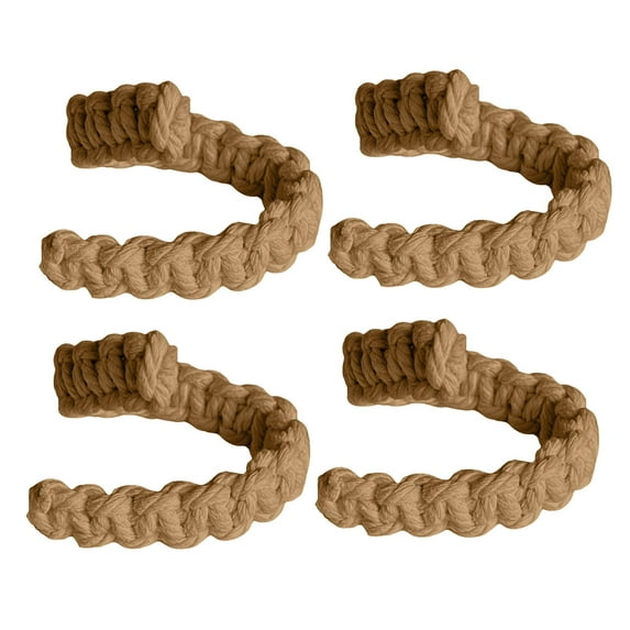 Handwoven Jute Rope Curtain Tiebacks Adjustable Window Holdbacks Farmhouse Style Decorative Drape Tie Backs for Sheer Light Weight Drapery 4PCS