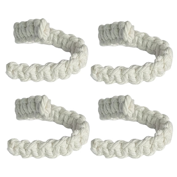 Handwoven Jute Rope Curtain Tiebacks Adjustable Window Holdbacks Farmhouse Style Decorative Drape Tie Backs for Sheer Light Weight Drapery 4PCS