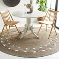 thumbnail image 1 of Natural Beige Farmhouse Rug, Braided Rustic Eco-Friendly Floor Mat, Grey, 4 FT, 1 of 3