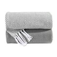 thumbnail image 1 of Handwoven Natural Cotton Throw Blankets (Set of 2) - 50''x60'' All Season, 1 of 5