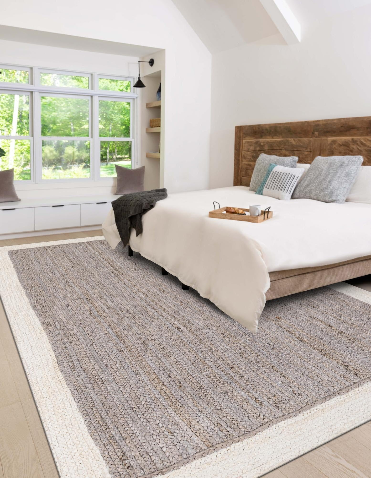 Handwoven Natural Jute Area Rug – Eco-Friendly, Durable & Stylish Floor Décor Rug, Rural Rugs Size - 4 x 5 Feet (120 cm x 150 cm)