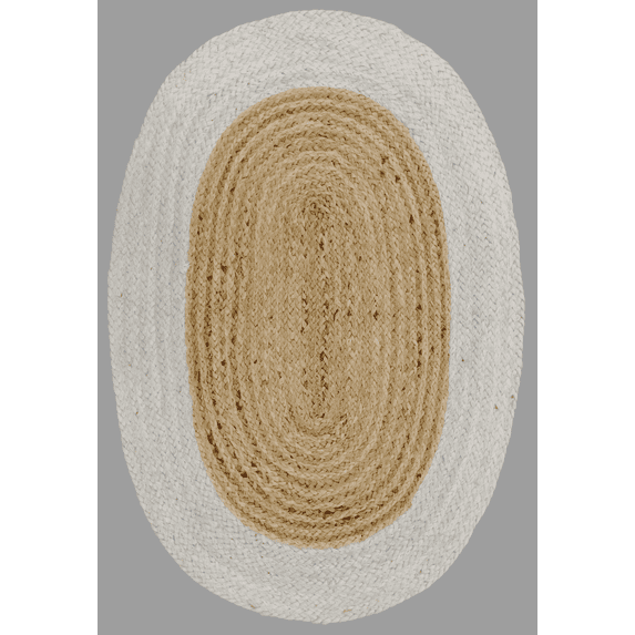 Handwoven Natural Jute Area Rug – Eco-Friendly, Durable & Stylish Floor Décor Rug, Rural Rugs Size - 5 x 8 Feet Oval (150 cm x 240 cm)