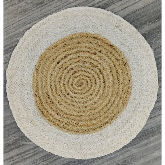 Handwoven Natural Jute Area Rug – Eco-Friendly, Durable & Stylish Floor Décor Rug, Rural Rugs Size - 8 x 8 Feet Square (240 cm x 240 cm)
