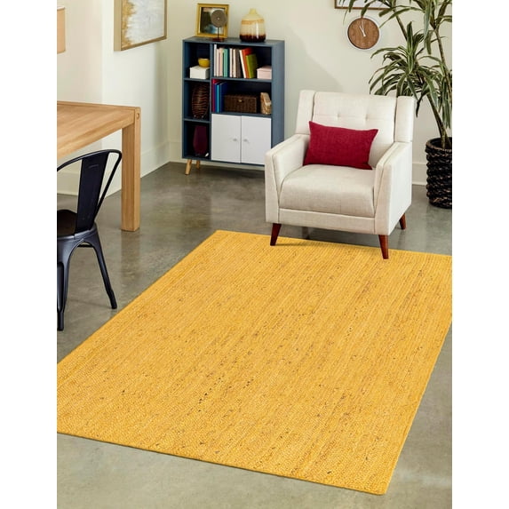 Handwoven Natural Jute Area Rug , Floor Rugs & CarpetSize - 5 x 7 Feet (150 cm x 210 cm)