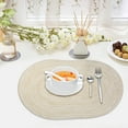 thumbnail image 1 of Handwoven Oval Placemats Natural Fiber 12x18 Inch Braided Table Mats Non Heat Resistant Washable Kitchen Dining Decor for Everyday Use and Party Table Setting, 1 of 5