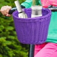 thumbnail image 1 of Handwoven PP Bike Basket 18x14x12cm Adjustable Handlebar Front Storage Basket for Bicycles Scooters and Outdoor Use, 1 of 5