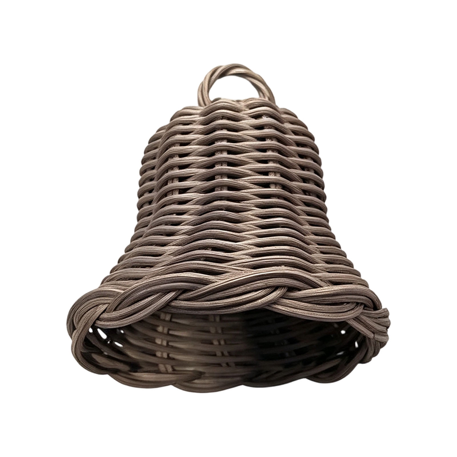 Handwoven Rattan Bell Hanging Ornament Christmas Decor Inner Bell Woven ...