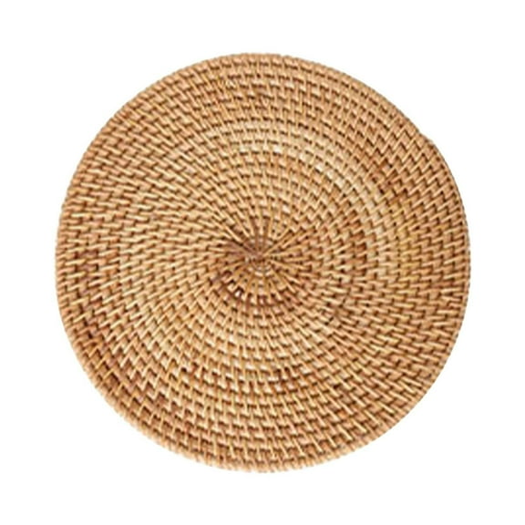 A Handwoven Rattan Placemats Round Natural Vietnamese Rattan Heat Resistant Non Slip Table Mats For Dining Table Kitchen Countertop Homestay Decorative Placemat Set