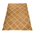 thumbnail image 1 of Handwoven Rectangular Jute Carpet with Sleek Chequered Pattern, 1 of 5