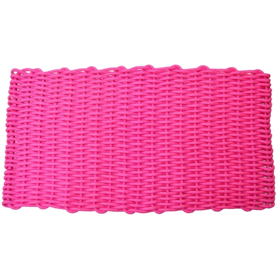 Handwoven Rope Door Mat Rug - Hot Pink - MEDIUM ( 19" X 33")