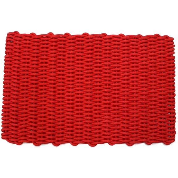 Handwoven Rope Door Mat Rug - Red - LARGE ( 21" X 46" )