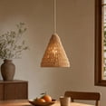 Light Fixture Rope Rustic Handwoven Rope Pendant Lampshade Rustic Hanging Light Fixture Cage for ...