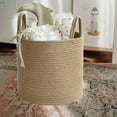 thumbnail image 1 of Handwoven Rope Storage Basket Foldable Organizer for Laundry Toys and Home Essentials with Natural Fiber Design for Bedroom Closet and Living Room Organization, 1 of 8