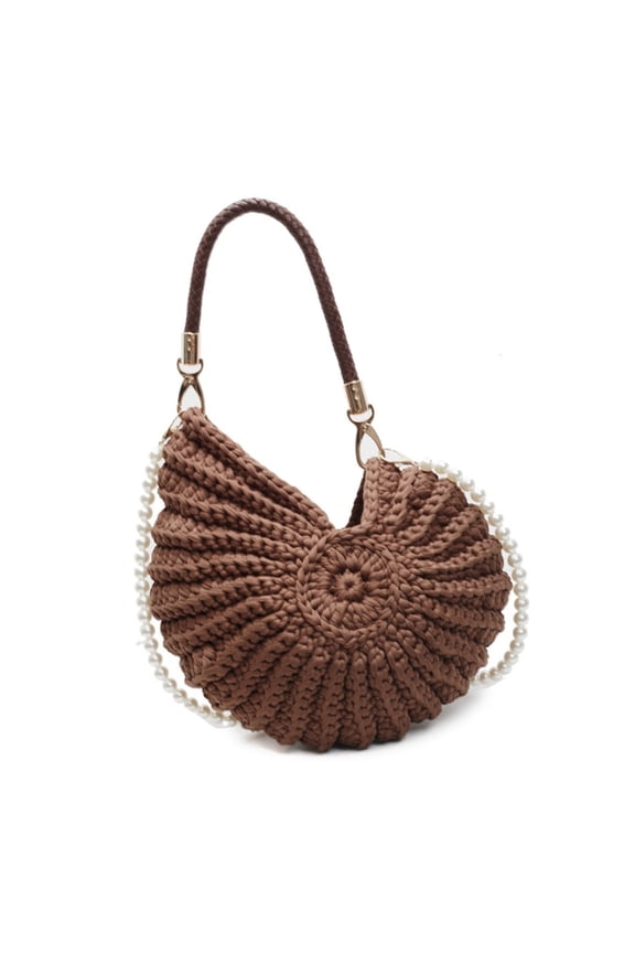 Handwoven Shoulder Bag for Women Handbag Crochet Crossbody Bag Seashells Bag