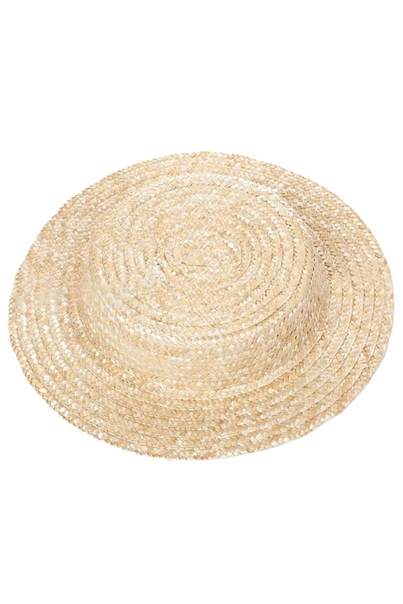 Handwoven Straw Hat Women Teaparty Victorian Bonnet Hat Base Outdoor Camping Hat Elegant Travel Hat Costume Headdress