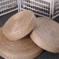 thumbnail image 1 of Handwoven Straw Round Floor Tatami Pouf Cushion, Meditation Woven Pillow Japanese Yoga Pad 40X6Cm Flat Weave, Padded Seating For Room Decor And Floor Meditation Use, 1 of 7