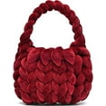 thumbnail image 1 of Handwoven Tote Bags for Women Chunky Yarn Knit Shoulder Bag Handmade Braided Handbag, 1 of 4