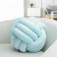 thumbnail image 1 of ‌Handwoven Velvet Knot Ball Pillow - Luxurious Three-Strand Rope Cushion for Sofa, Bay Window & Bed Headrest, Living Room Decor, 1 of 6