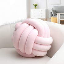 ‌Handwoven Velvet Knot Ball Pillow - Luxurious Three-Strand Rope Cushion for Sofa, Bay Window & Bed Headrest, Living Room Decor
