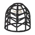 thumbnail image 1 of Handwoven Wicker Pendant Light Shade, Retro Woven Lampshade for Hanging Lamp, Natural Rattan Chandelier Cover for Living Room Bedroom Kitchen Island Home Lighting 7 inch Black, 1 of 6