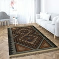 thumbnail image 1 of Kilim Wool Jute Rug – Handwoven Southwestern Area Rug with Tribal Geometric Pattern & Fringe 5 X 8  FEET, 1 of 7