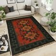thumbnail image 1 of Kilim Wool Jute Rug – Handwoven Southwestern Area Rug with Tribal Geometric Pattern & Fringe 7 X 10   FEET, 1 of 7