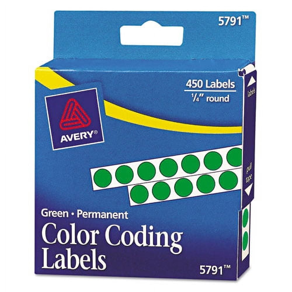 Handwrite-Only Permanent Self-Adhesive Round Color-Coding Labels in Dispensers, 0.25 Handwrite-Only Permanent Self-Adhesive Round Color-Coding Labels in Dispensers, 0.25