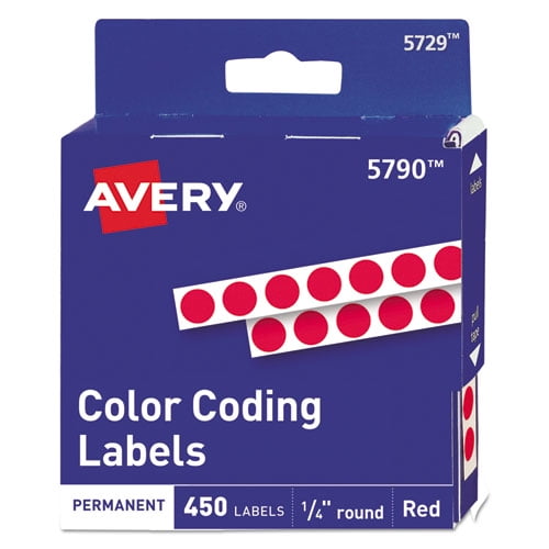 Handwrite-Only Permanent Self-Adhesive Round Color-Coding Labels in Dispensers, 0.25 Handwrite-Only Permanent Self-Adhesive Round Color-Coding Labels in Dispensers, 0.25