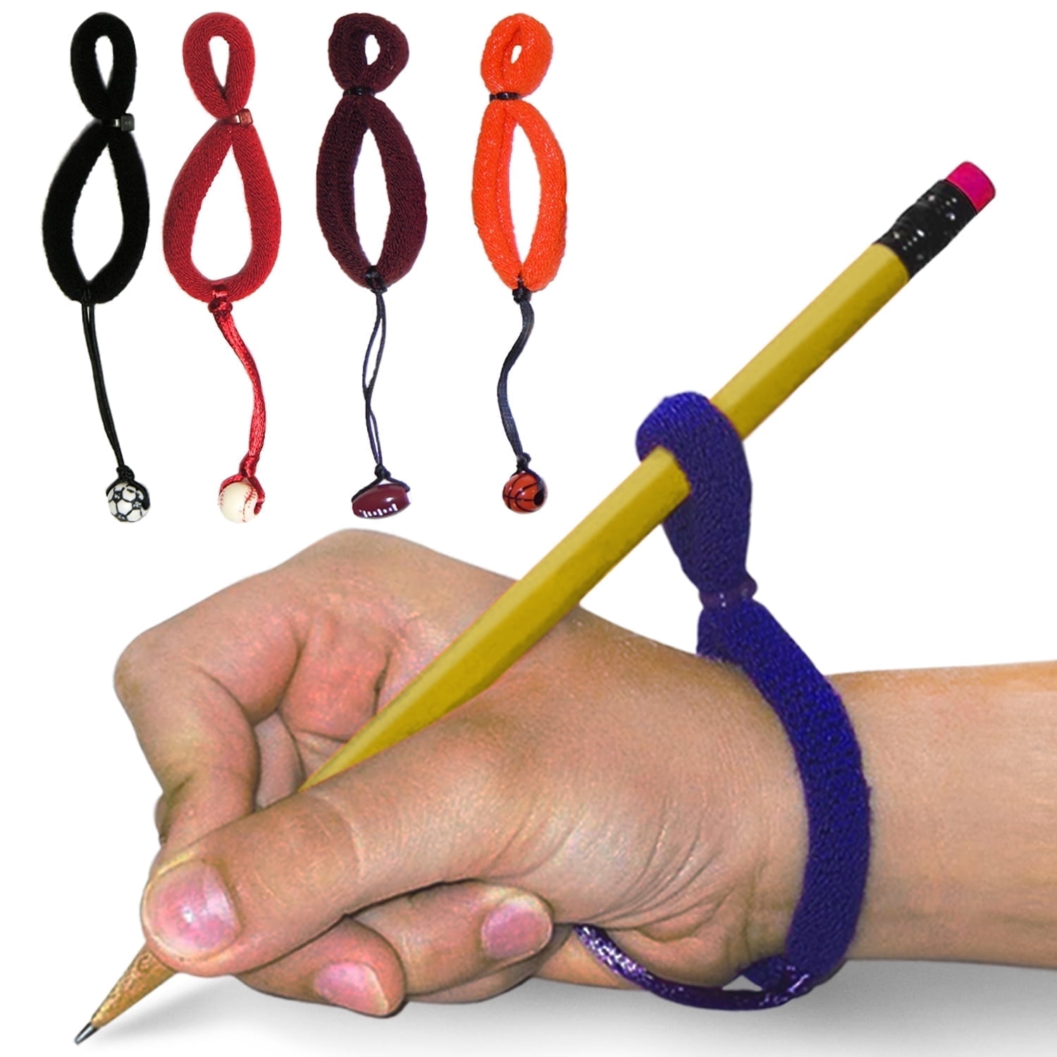 The Original OT Invented & Patented SportWriter, Hand Made in The USA, Handwriting Aid for a Proper Tripod Grip, Finger Position & Better Penmanship. Great for Kindergarten Age & Up (4 Pack)