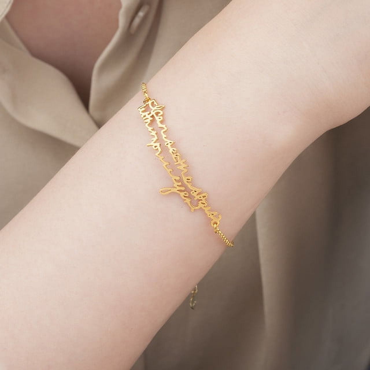 Handwriting Bracelet 925 Sterling Silver - Actual Signature Bracelet Memorial Gift - Mom, Dad Handwriting Bracelet - Custom Handwritten Gift - Personalized Handwritting Chain Bracelet for Female