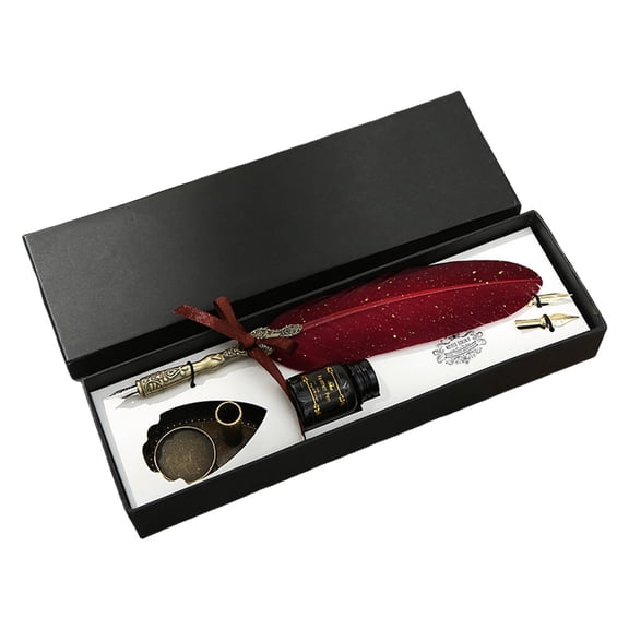 Handwriting Inks Pen Set Quills Pen Fancy Pen Luxury Vintage Signatures Pen Handwriting Pen for Writing Christmas Gift