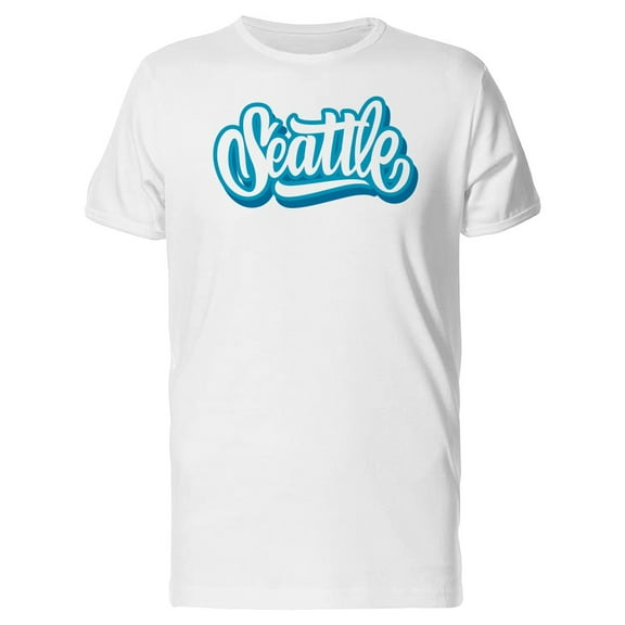 Handwriting Lettering Seattle T-Shirt Men -Image by Shutterstock, Male 4X-Large