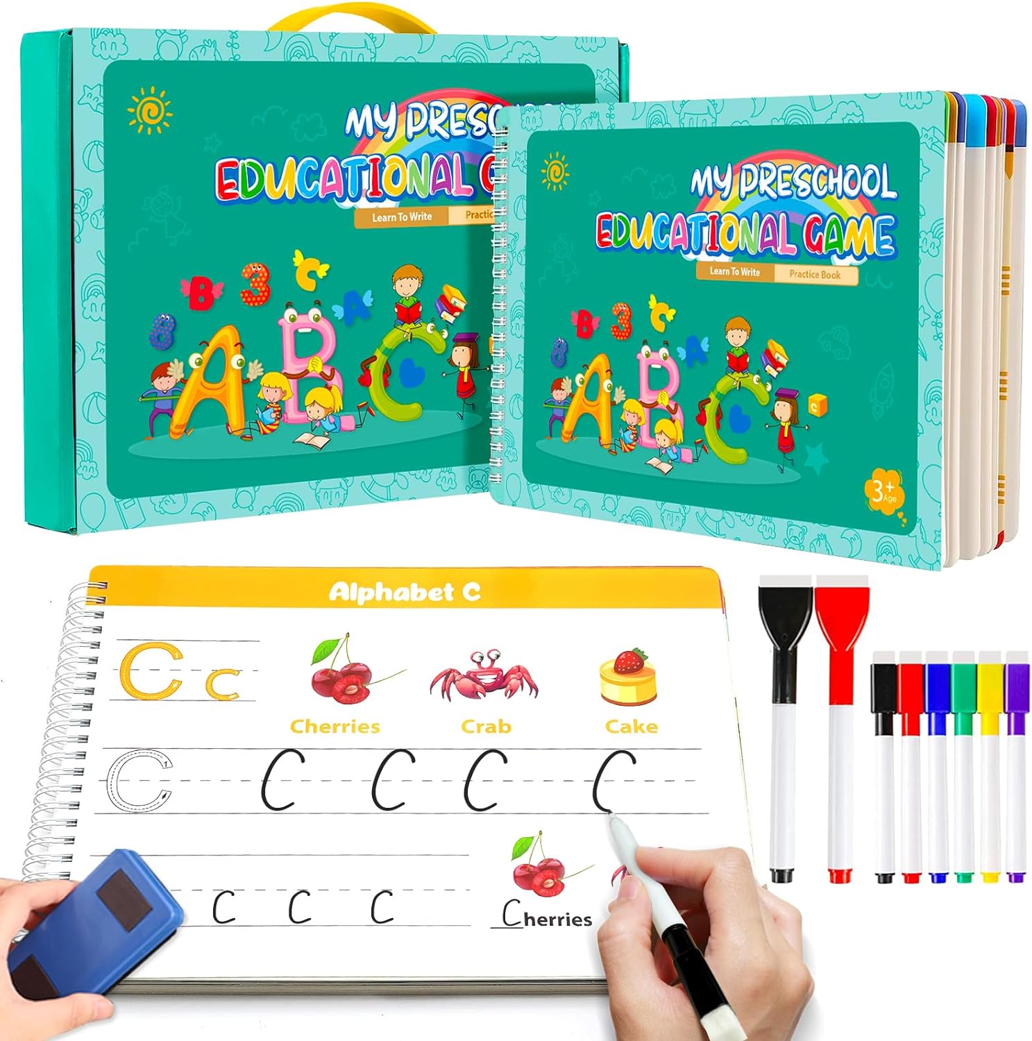 Handwriting Practice Book for Kids, Preschool Learning Activity Busy