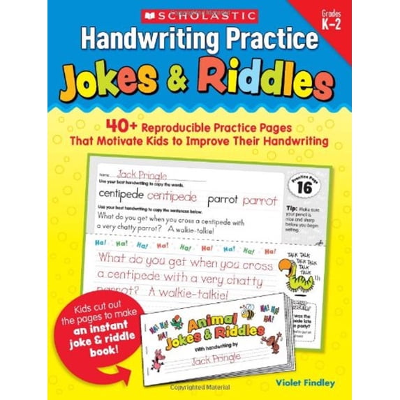 Pre-Owned Handwriting Practice: Jokes & Riddles (Paperback) 0545227534 9780545227537