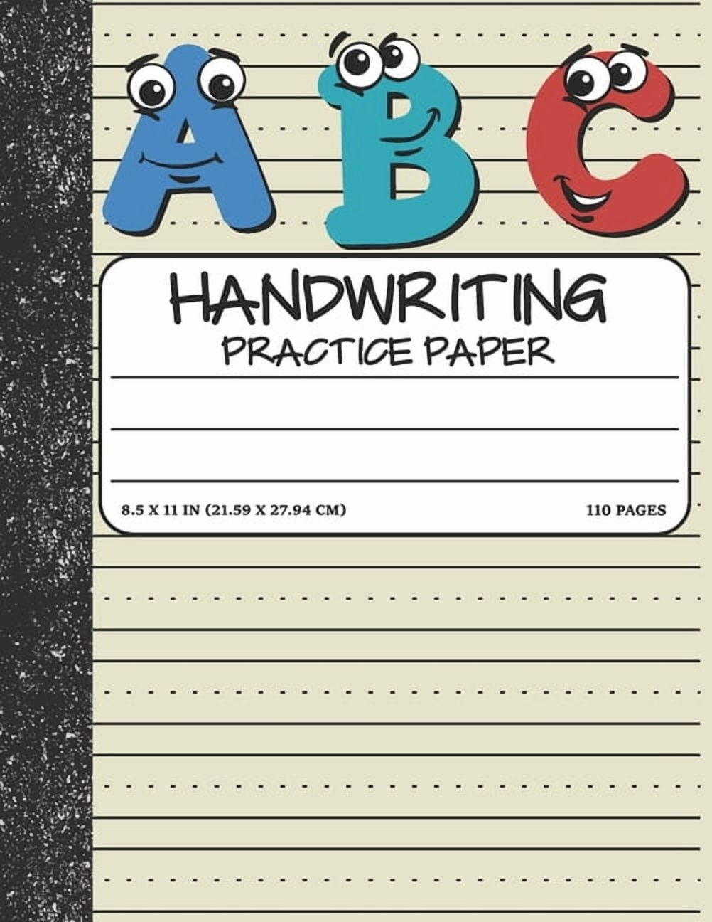 Handwriting Practice Paper: Dotted Mid-lines 110 Pages Uppercase and Lowercase Writing Sheets Notebook For Kids (Kindergarten To 3rd Grade Students), (Paperback)