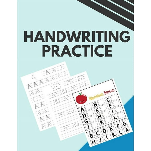Handwriting Practice: Tracing Letters and Numbers. Print Handwriting. Handwriting Practice for Adults. (Paperback)