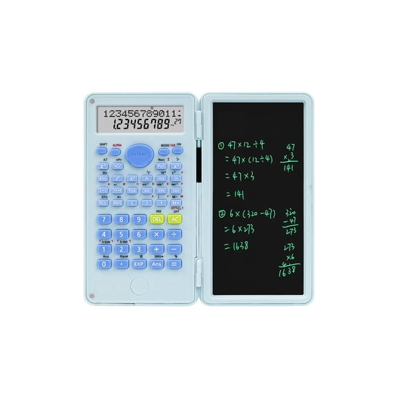 Handwriting Tablet Calculator, Scientific Calculator with Notepad, 240 Functions Exam Tool for s Engineers Accounting(Blue)