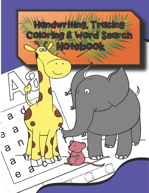 Handwriting, Tracing, Coloring & Word Search Notebook : Learning Made Fun for Kindergarten to Second Grade (Paperback)