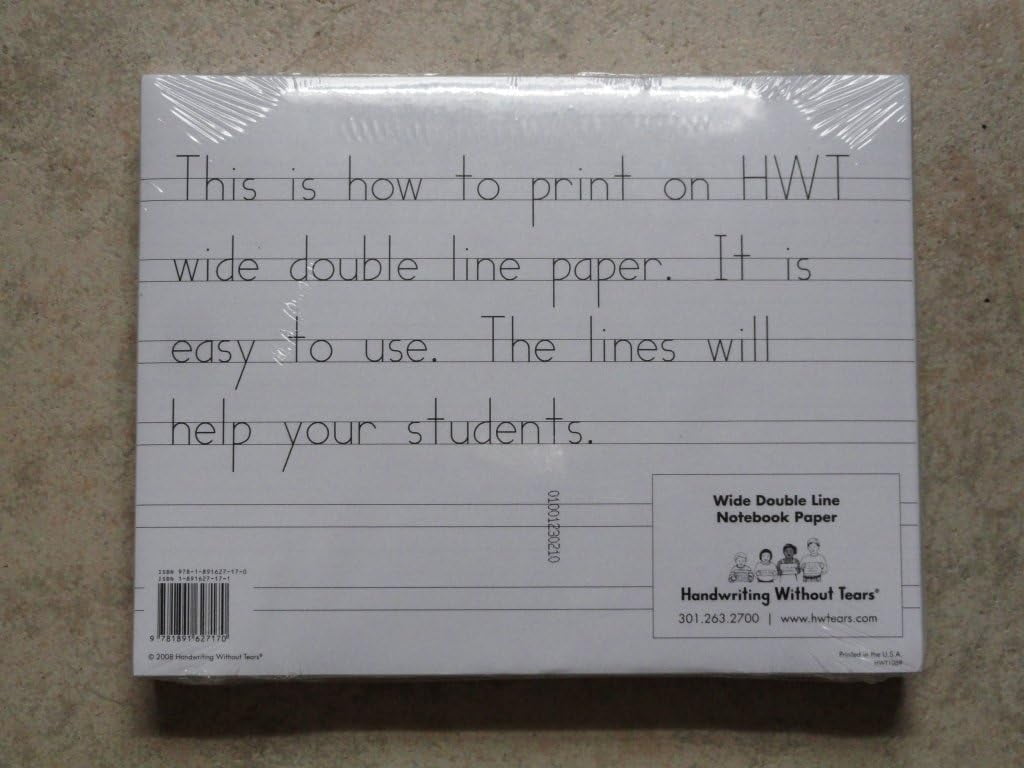 Handwriting Without Tears: Wide Double Line Notebook Paper 500 Sheets ...