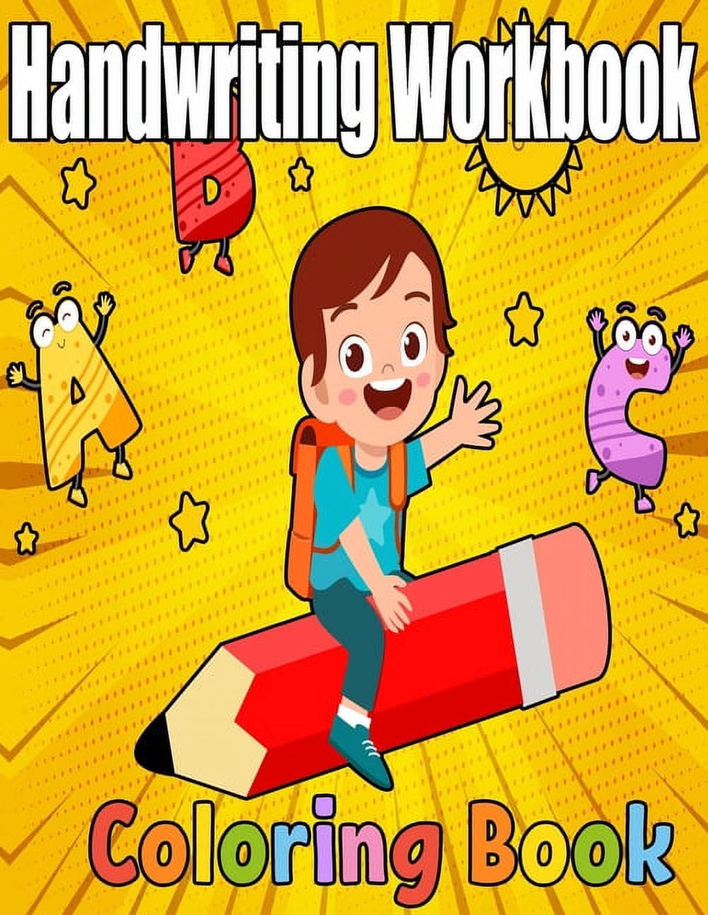 Handwriting Workbook Coloring Book: Handwriting Workbook for Kids ...