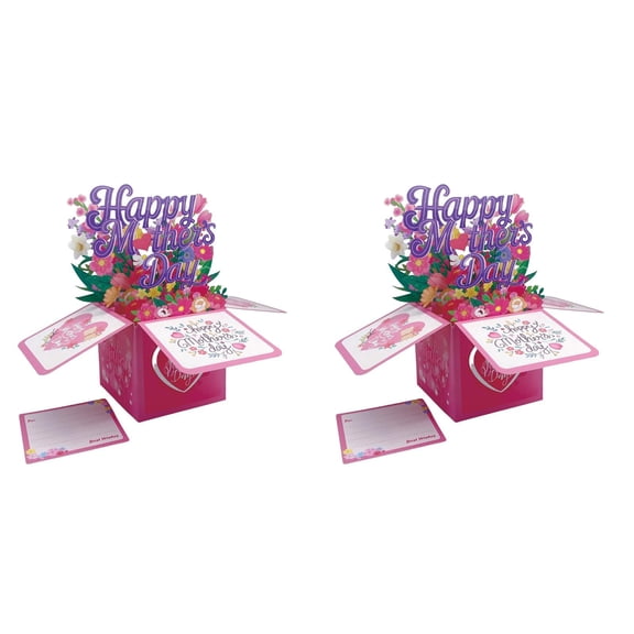 Handwritten 3D Pop Up Box for Mother’s Day, Creative 3D Greeting Card for Mom, Special Keepsake Gift with Message Area, Unique Holiday Present for Mother Grandma