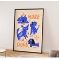 Handwritten Dog Illustration Wall Art Print, Playful Canine Portrait ...