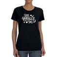 thumbnail image 1 of Handwritten Happy Mothers Day Shaped T-Shirt Women -Image by Shutterstock, Female 3X-Large, 1 of 4