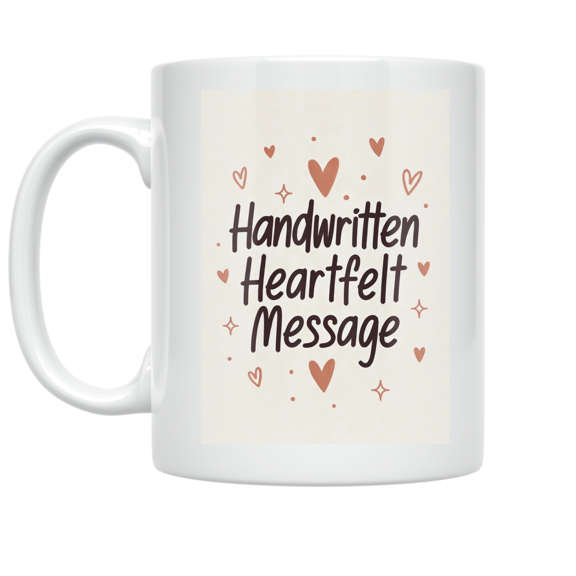 Handwritten Heartfelt Message Design - Thoughtful Friend - 11 oz Ceramic Coffee Mug