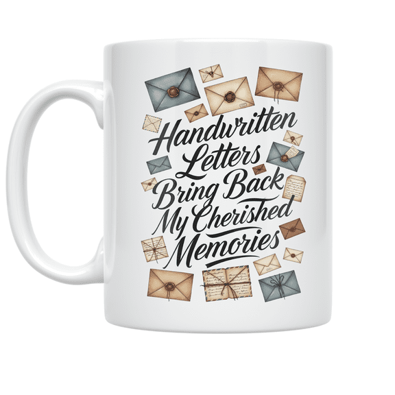Handwritten Letters Bring Back My Cherished Memories - Sentimental Connection - 11 oz Ceramic Coffee Mug