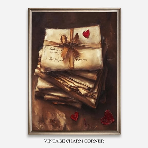 Handwritten Love Letters Still Life Unframed Paper Print