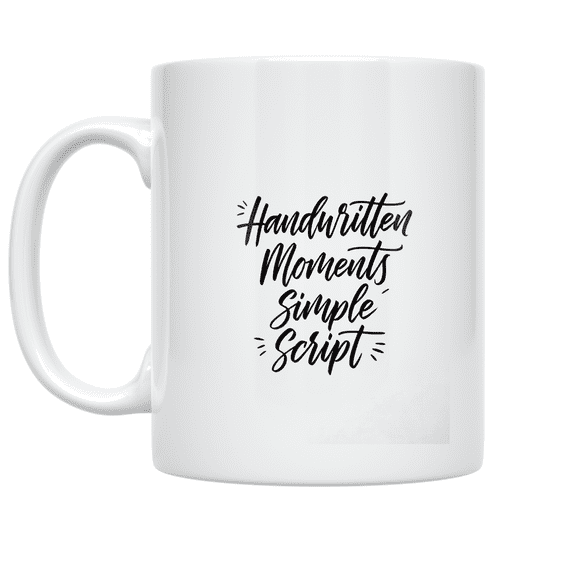 Handwritten Moments Simple Script - Minimalist Design Enthusiast - 11 oz Ceramic Coffee Mug