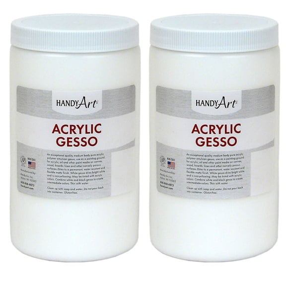 Handy Art Acrylic Gesso, 32 oz., Pack of 2