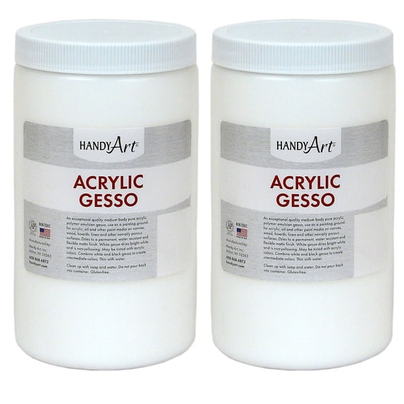 Handy Art Acrylic Gesso, 32 oz., Pack of 2