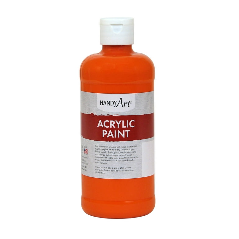Handy Art® Acrylic Paint 16 oz, Chrome Orange, Set of 3 bottles
